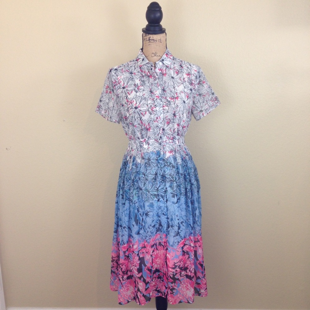 NWT! Context at Lord and Taylor Floral Midi dress